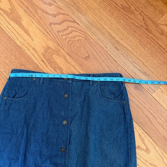 Blair Women's Long Button Up Front Jean Maxi Skirt Size Large - Picture 9 of 9
